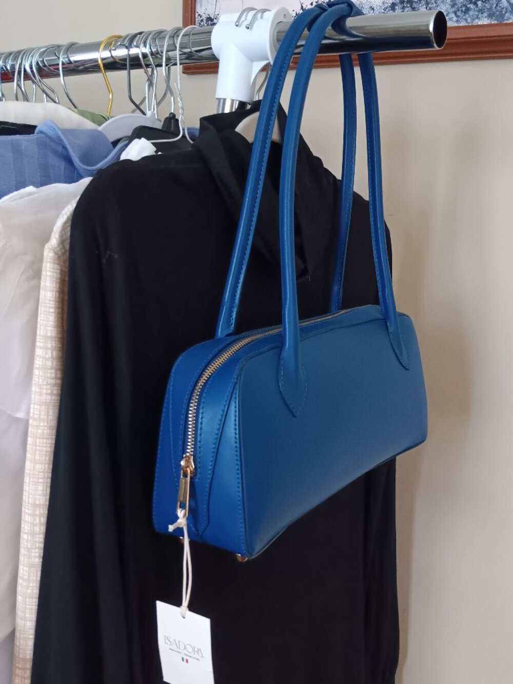 Pre-Loved Cobalt Bluette Fall 2026 Leather Shoulder Bag ("Faux Khaite)